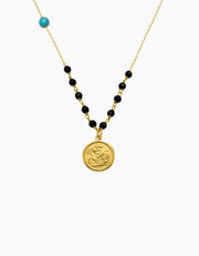 Black Stone Necklace ZJ jewellery Black Stone Necklace